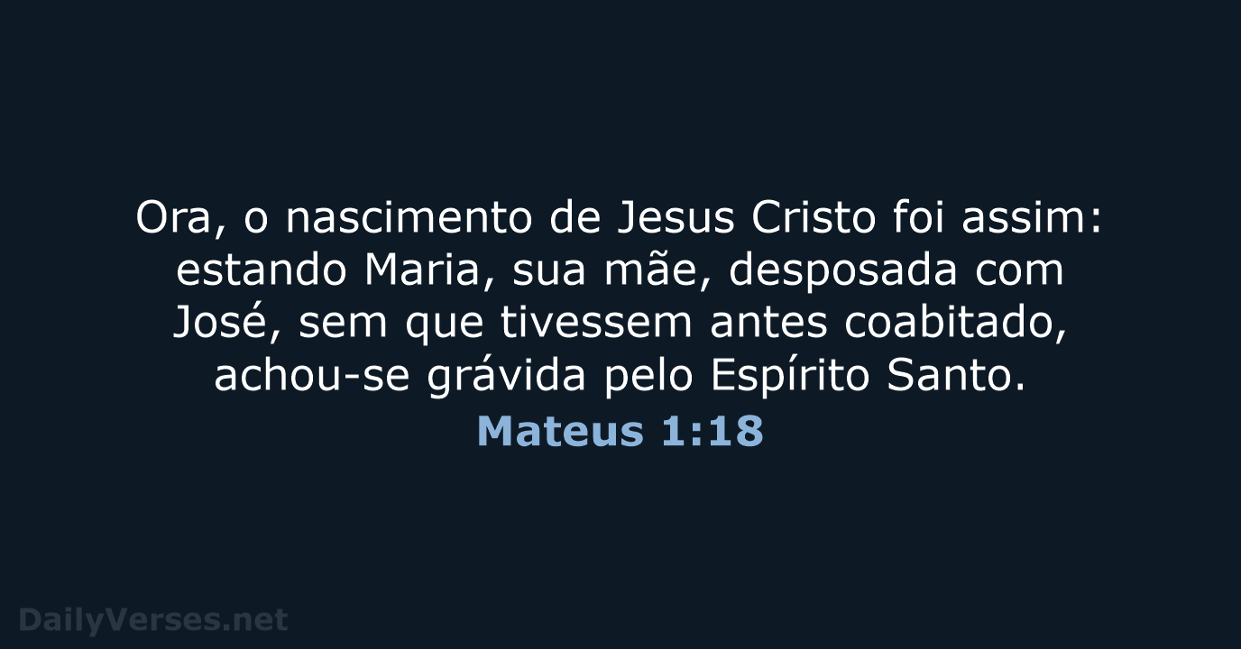 Mateus 1:18 - ARA