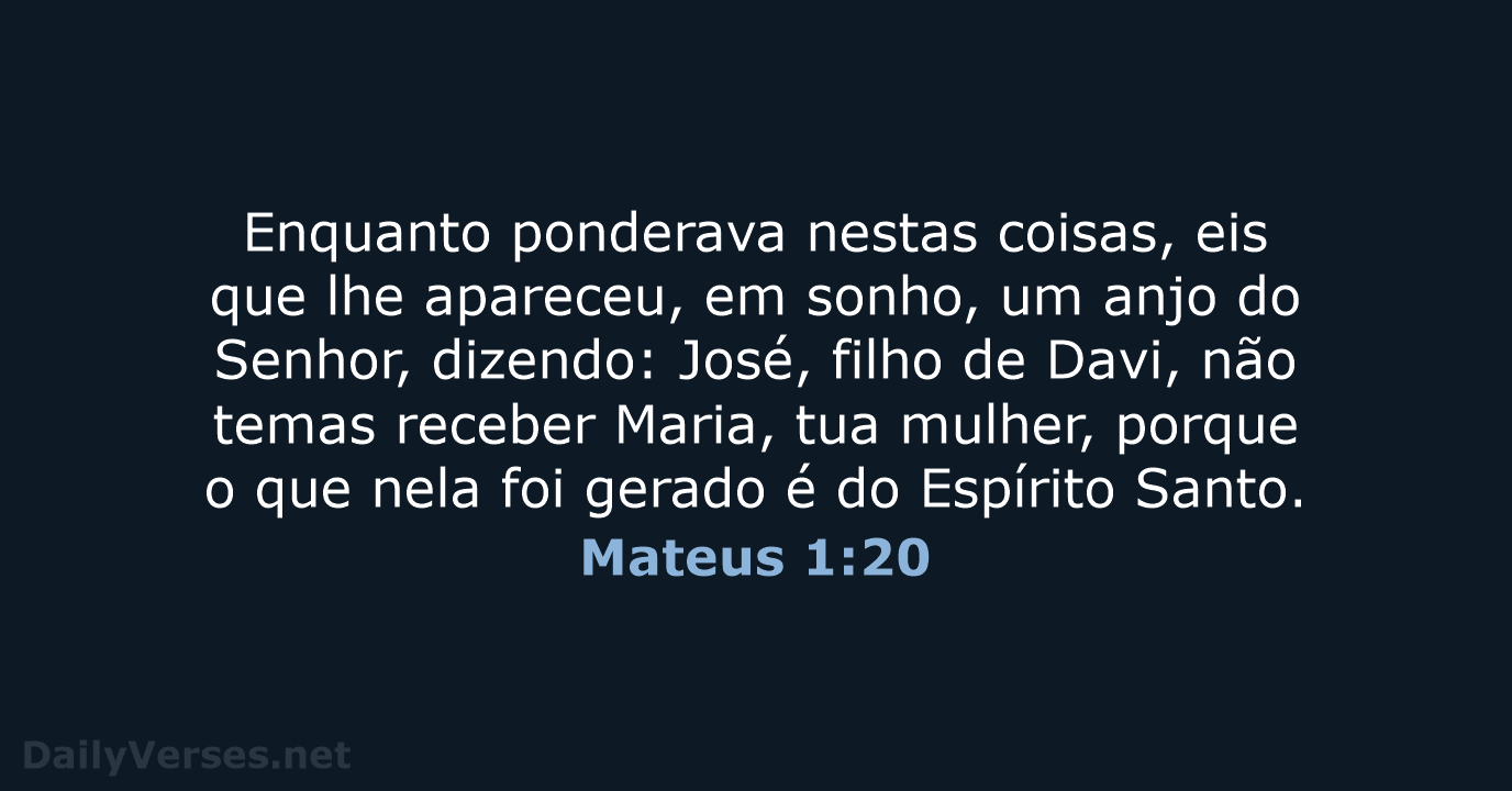 Mateus 1:20 - ARA