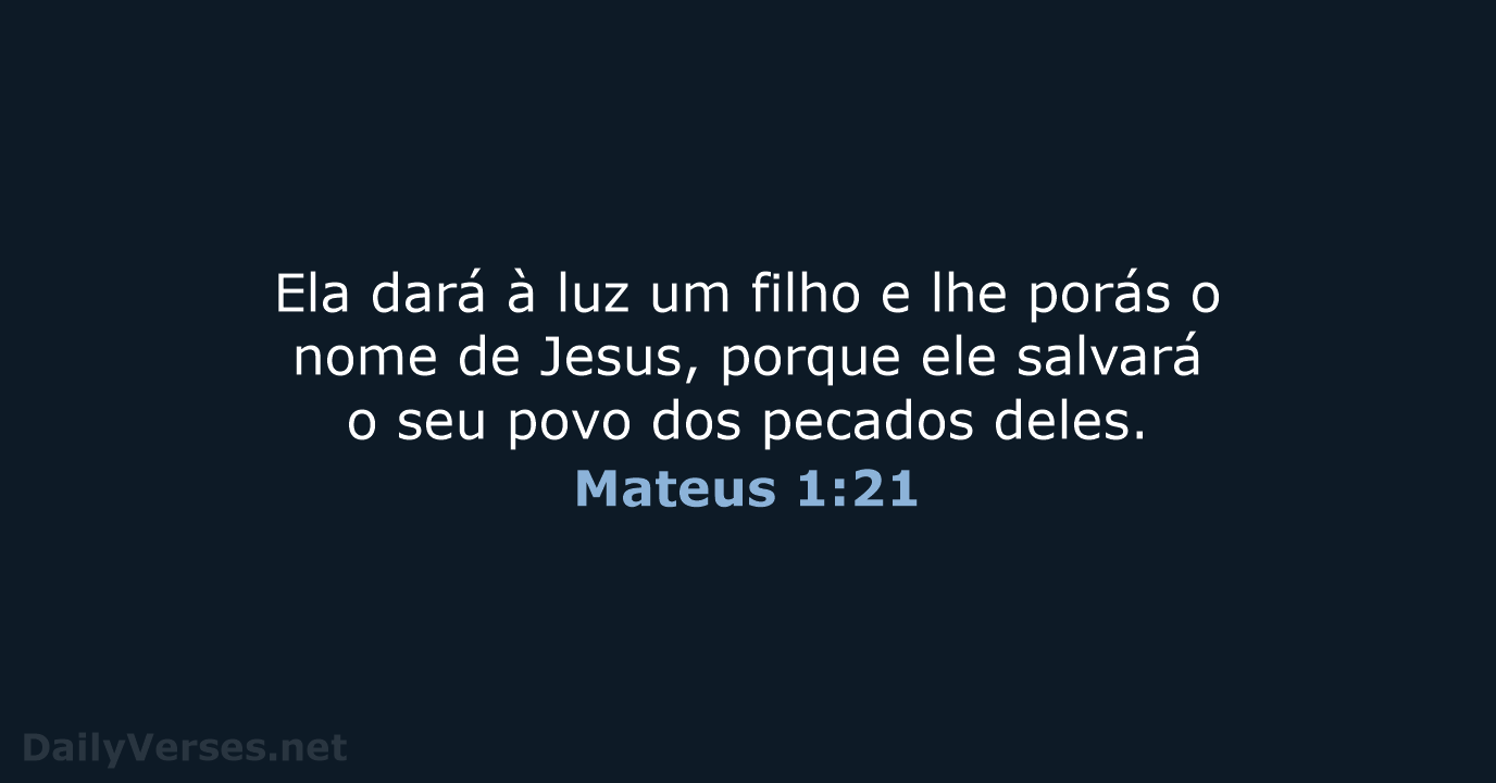 Mateus 1:21 - ARA