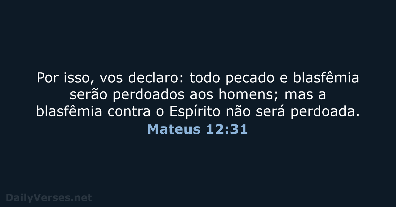 Mateus 12:31 - ARA