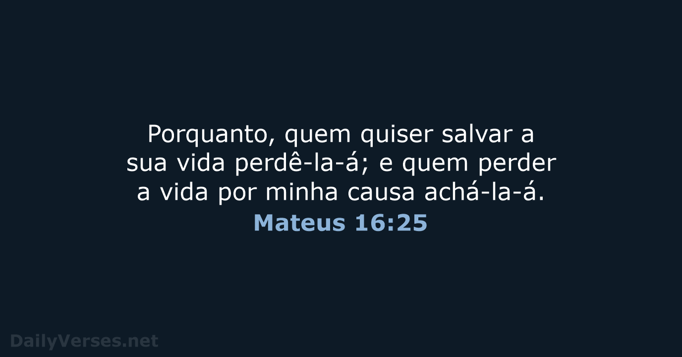 Mateus 16:25 - ARA
