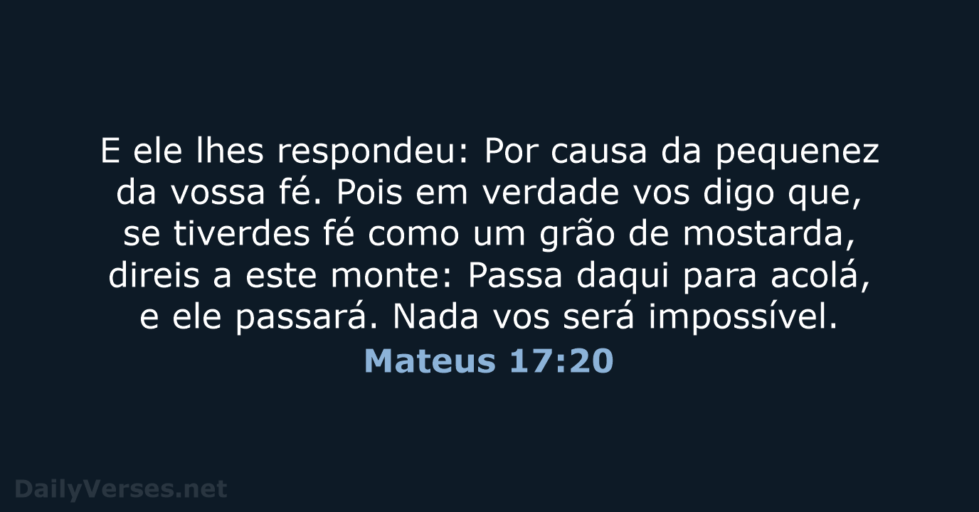 Mateus 17:20 - ARA
