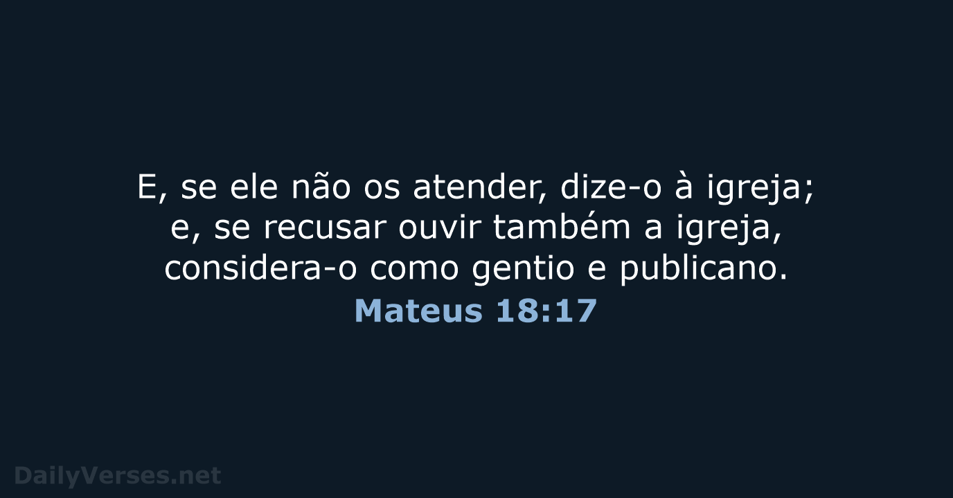 Mateus 18:17 - ARA