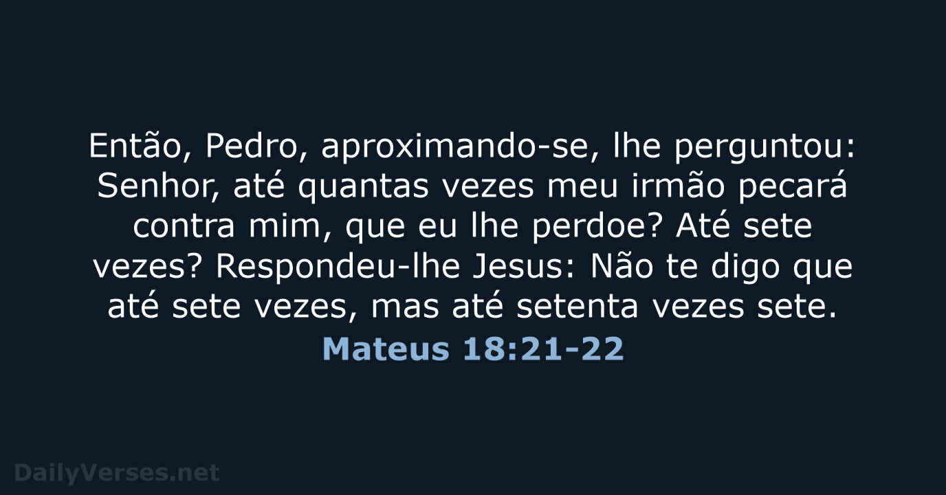 Mateus 18:21-22 - ARA