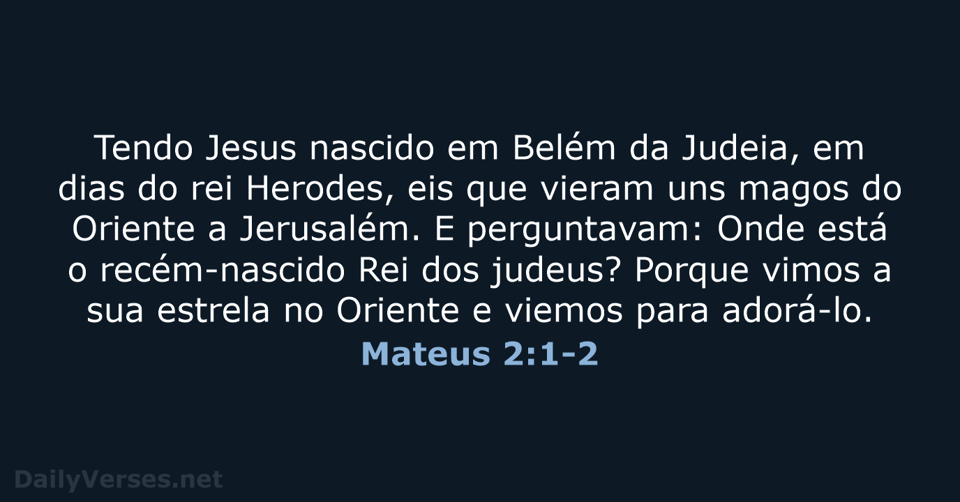 Mateus 2:1-2 - ARA