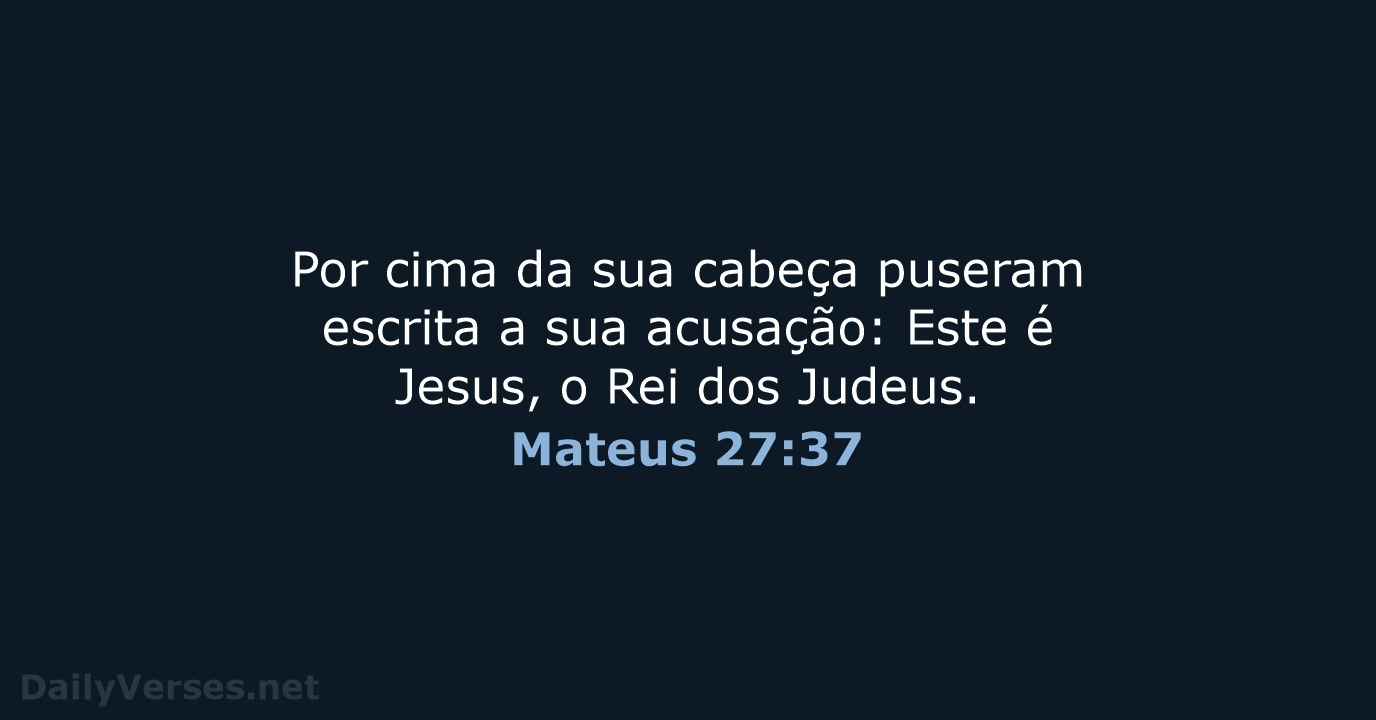 Mateus 27:37 - ARA