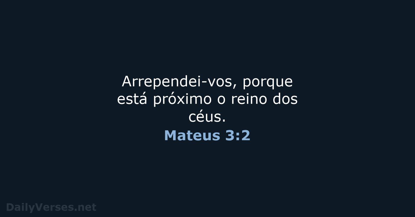 Mateus 3:2 - ARA