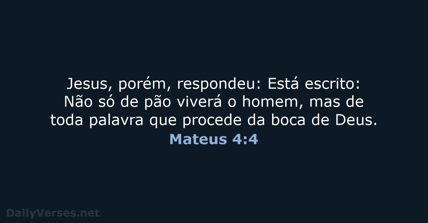 Mateus 4:4 - ARA