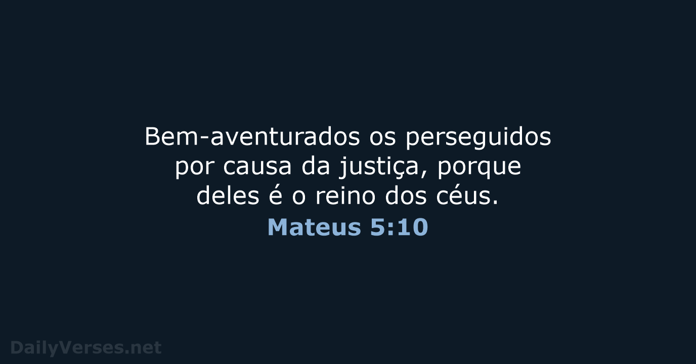 Mateus 5:10 - ARA