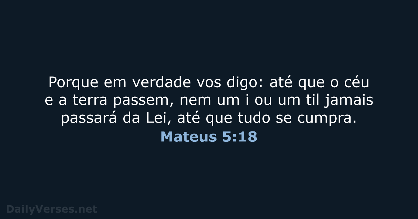 Mateus 5:18 - ARA