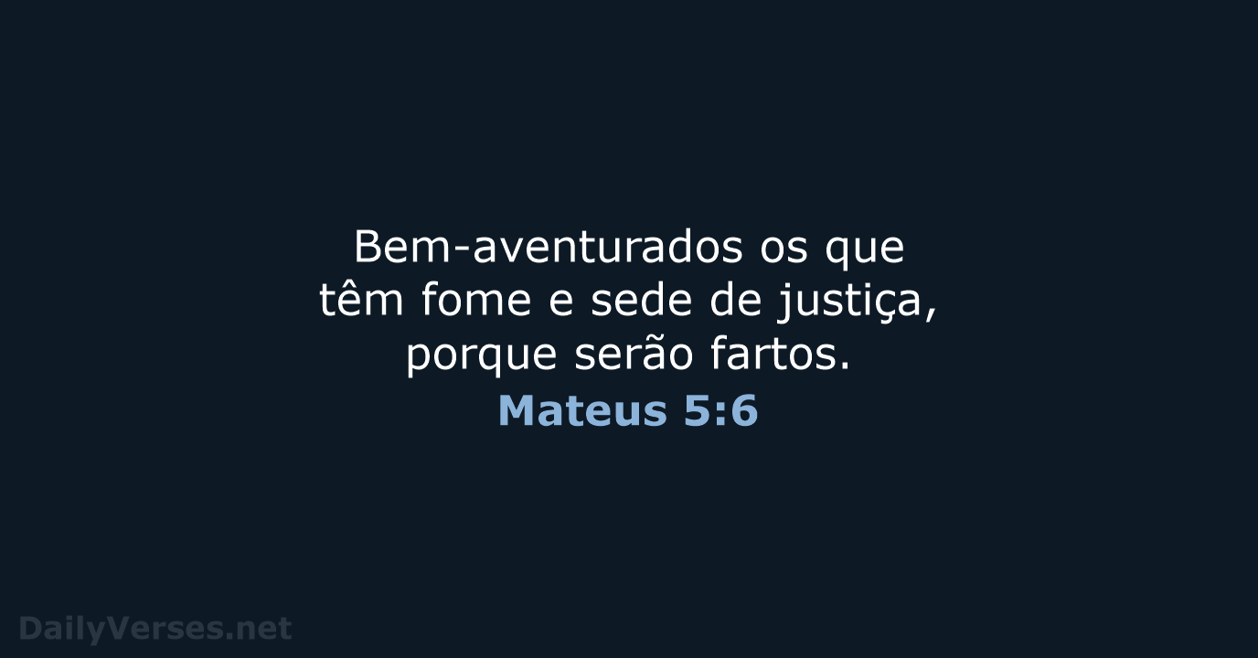 Mateus 5:6 - ARA