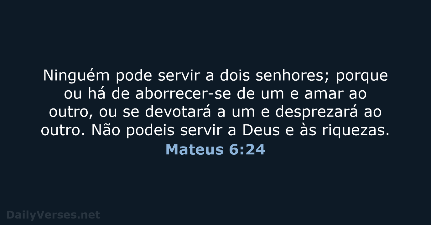 Mateus 6:24 - ARA