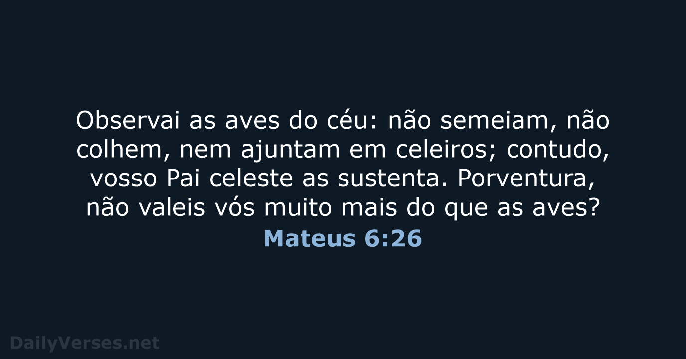 Mateus 6:26 - ARA