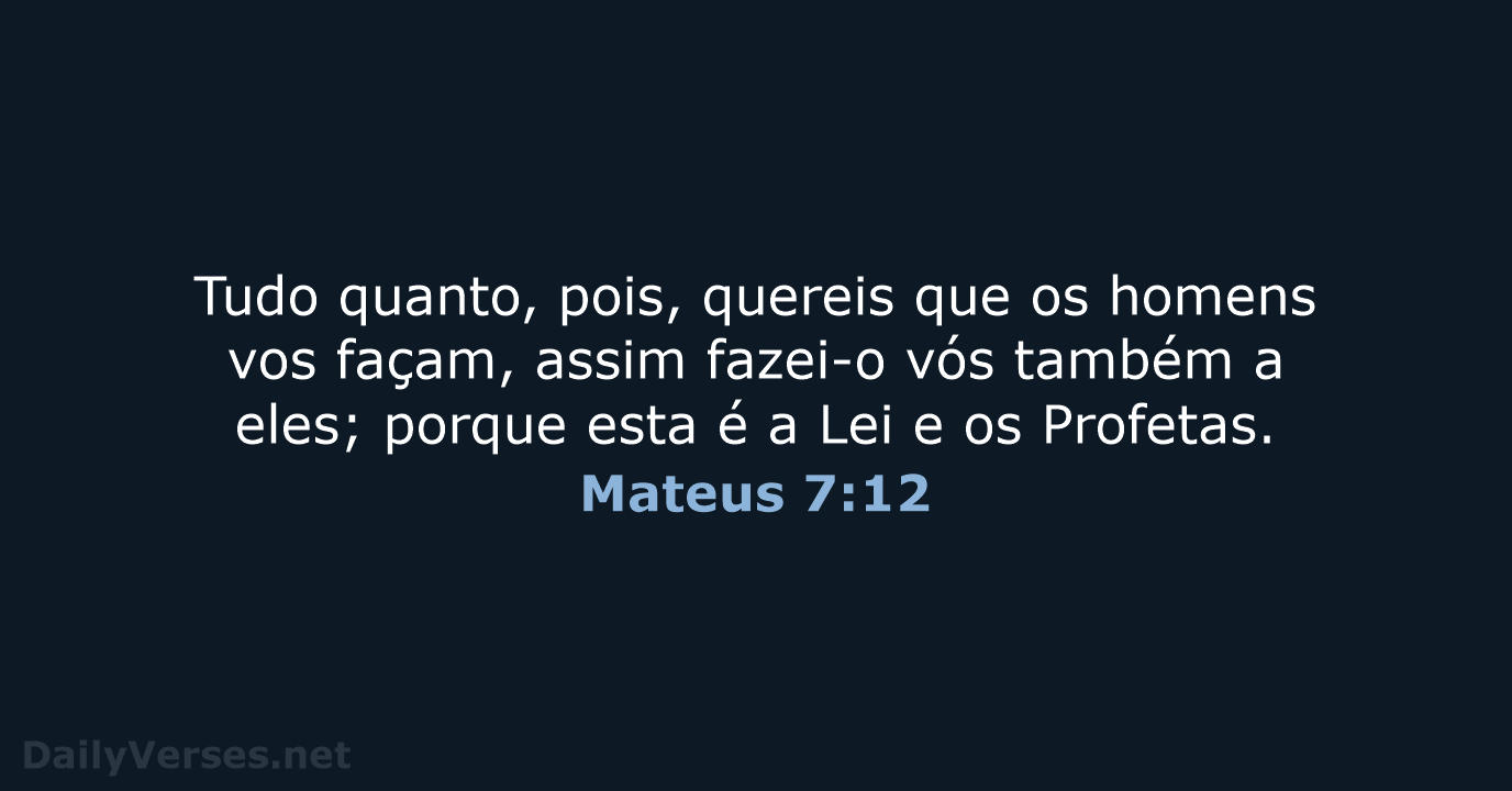 Mateus 7:12 - ARA