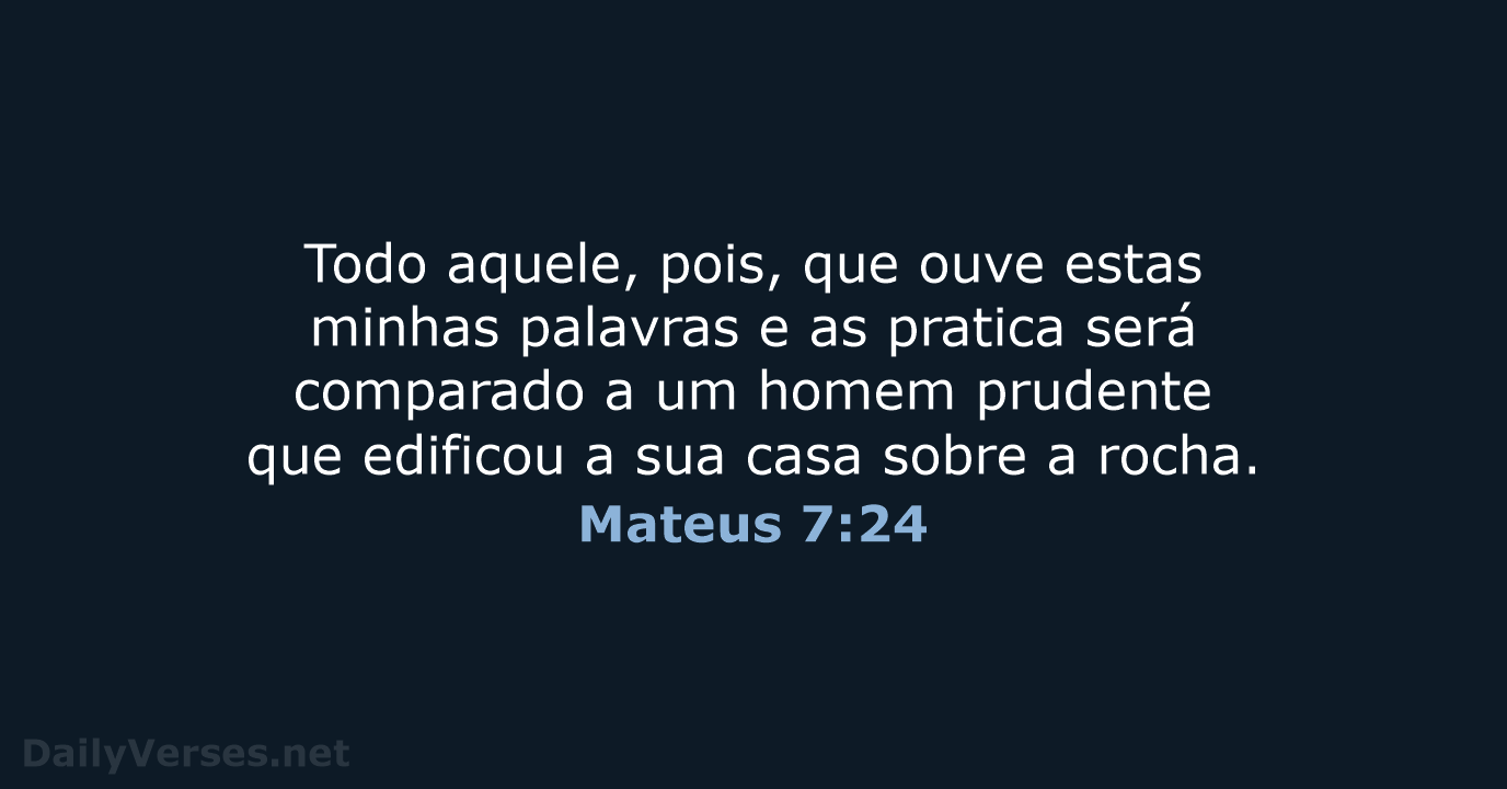 Mateus 7:24 - ARA