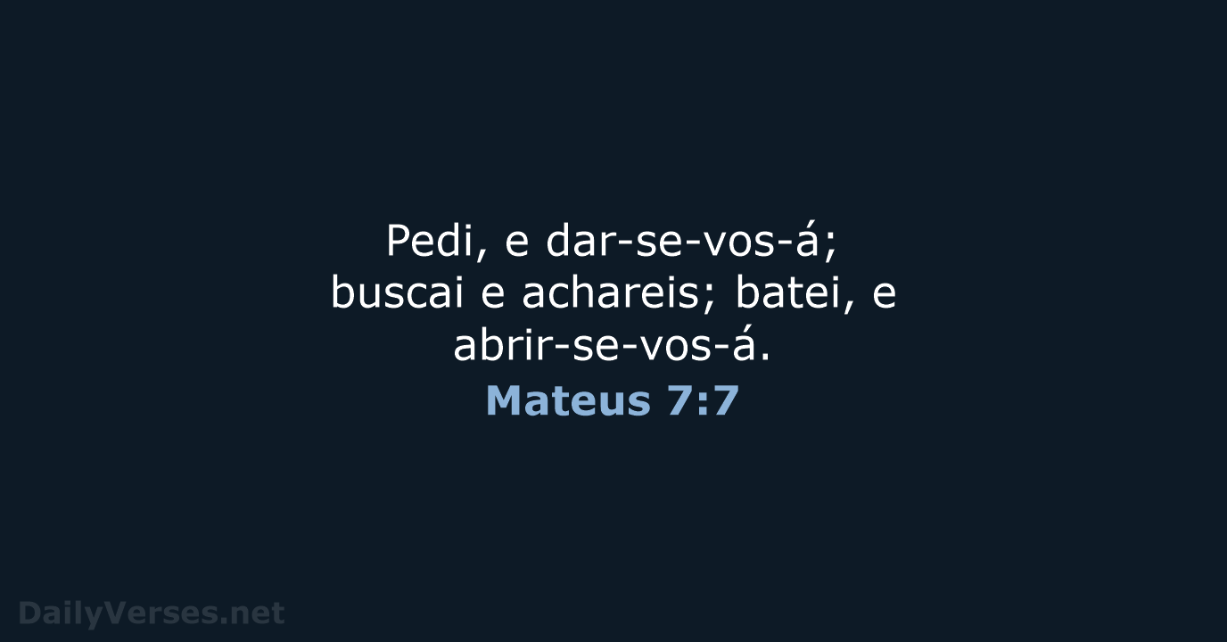 Mateus 7:7 - ARA