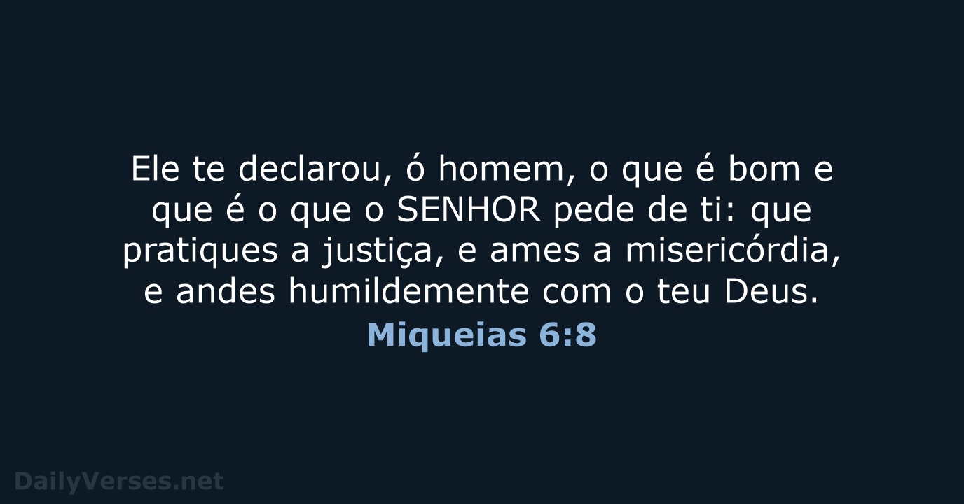 Miqueias 6:8 - ARA