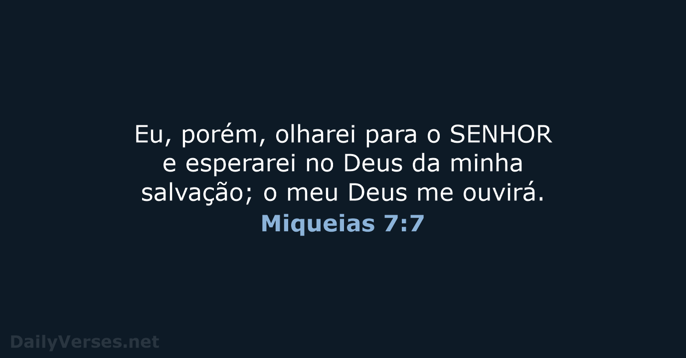 Miqueias 7:7 - ARA