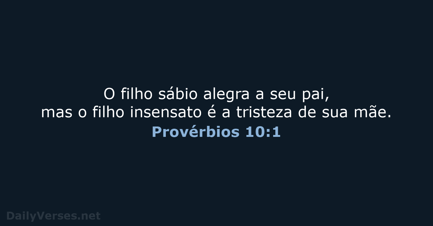 Provérbios 10:1 - ARA