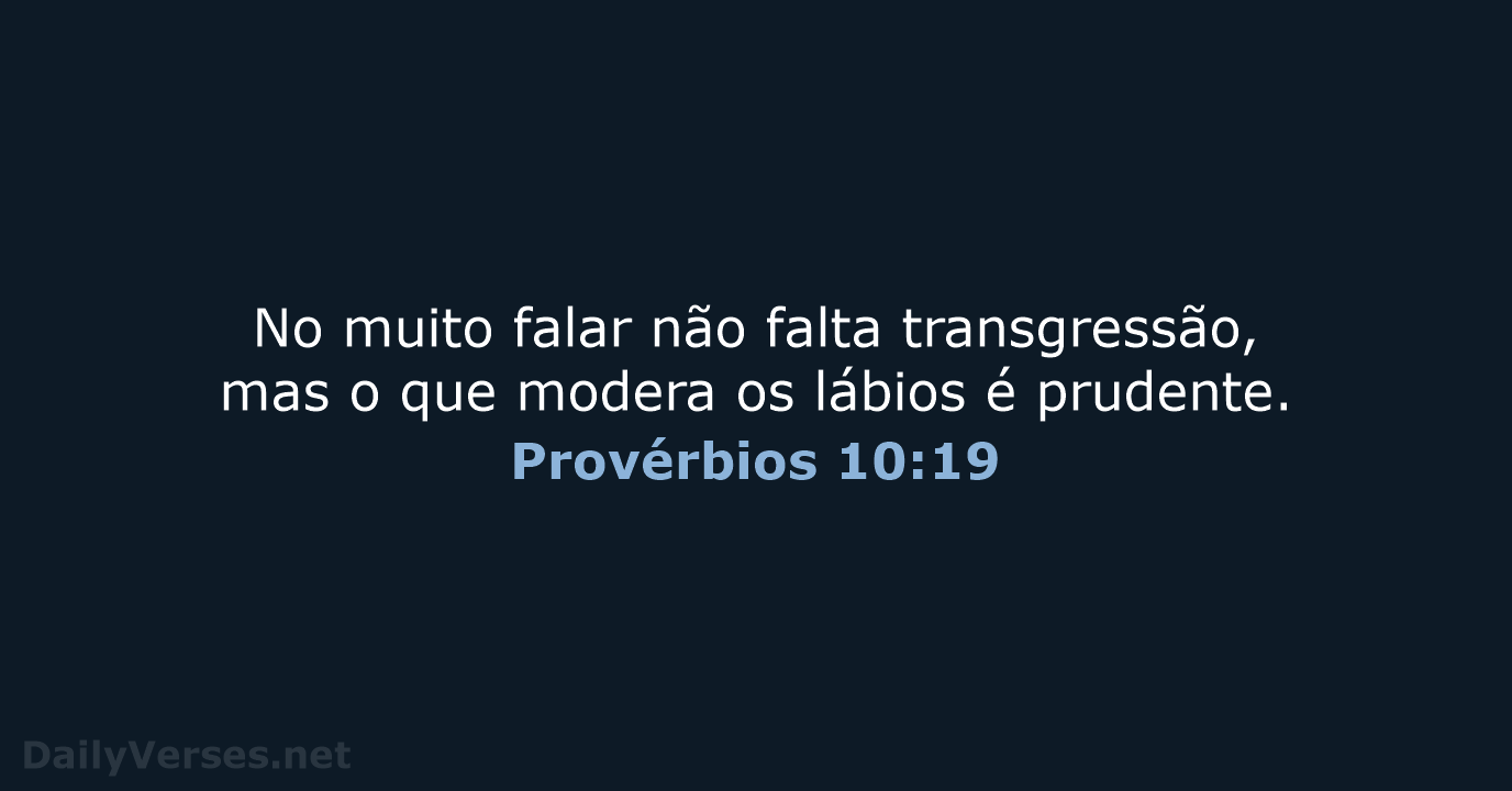 Provérbios 10:19 - ARA