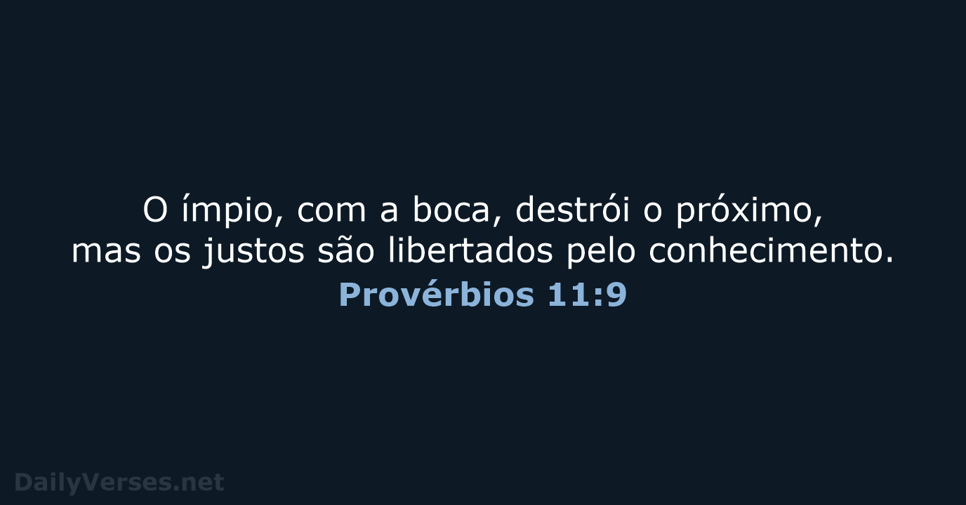 Provérbios 11:9 - ARA