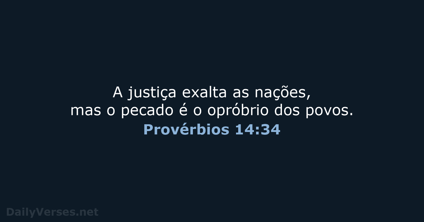 Provérbios 14:34 - ARA