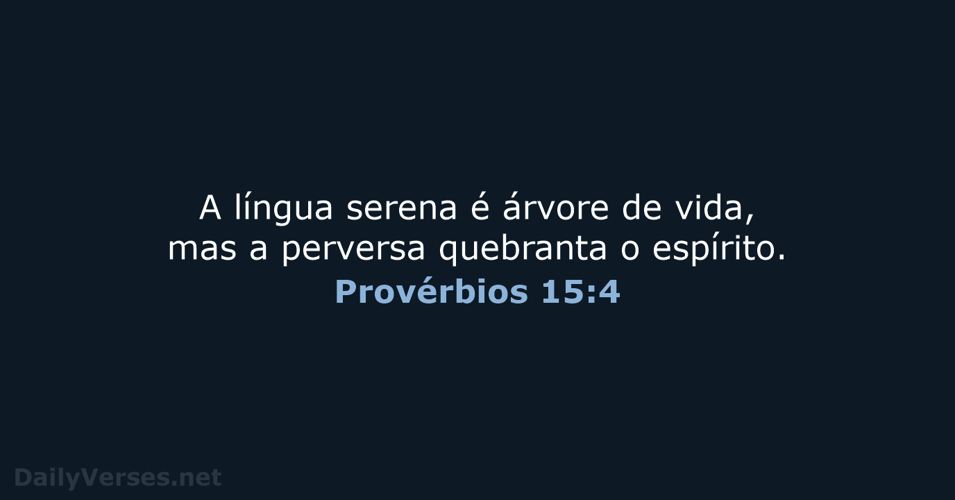 Provérbios 15:4 - ARA