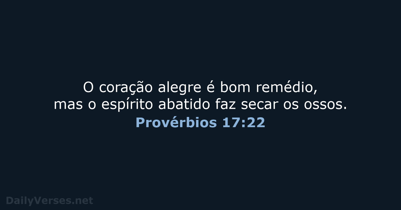 Provérbios 17:22 - ARA