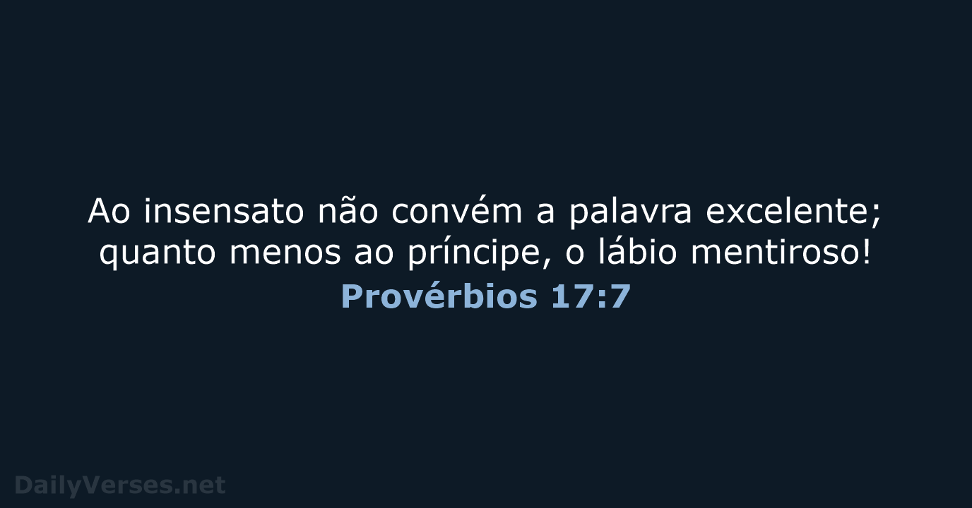 Provérbios 17:7 - ARA