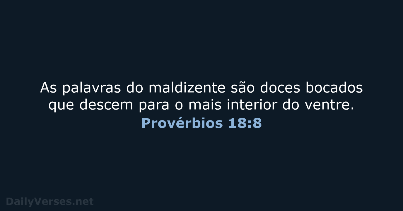 Provérbios 18:8 - ARA
