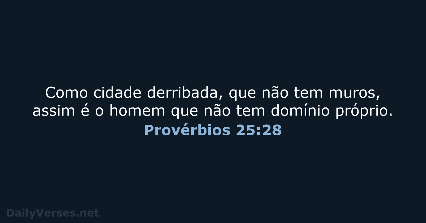 Provérbios 25:28 - ARA