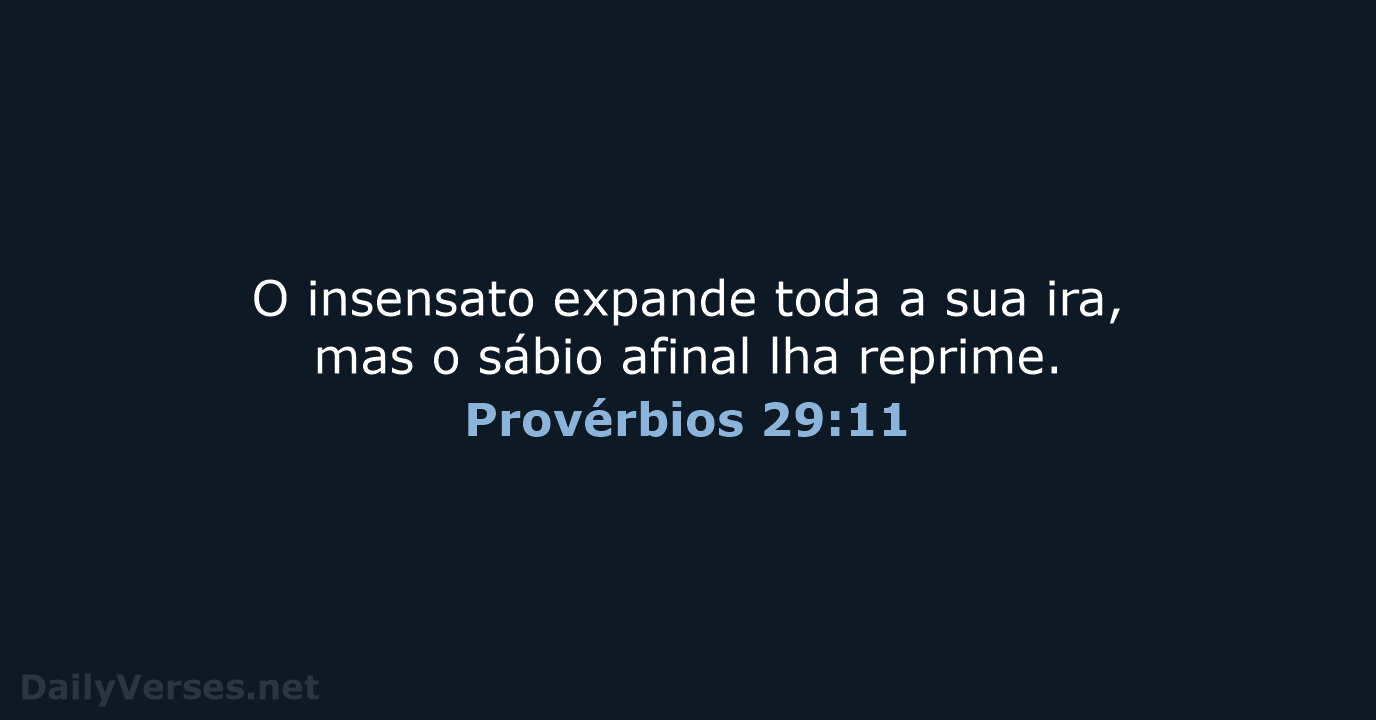 Provérbios 29:11 - ARA