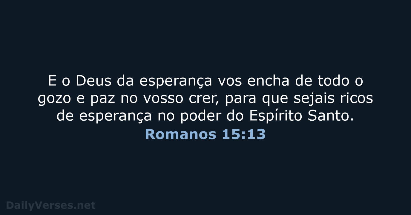 Romanos 15:13 - ARA