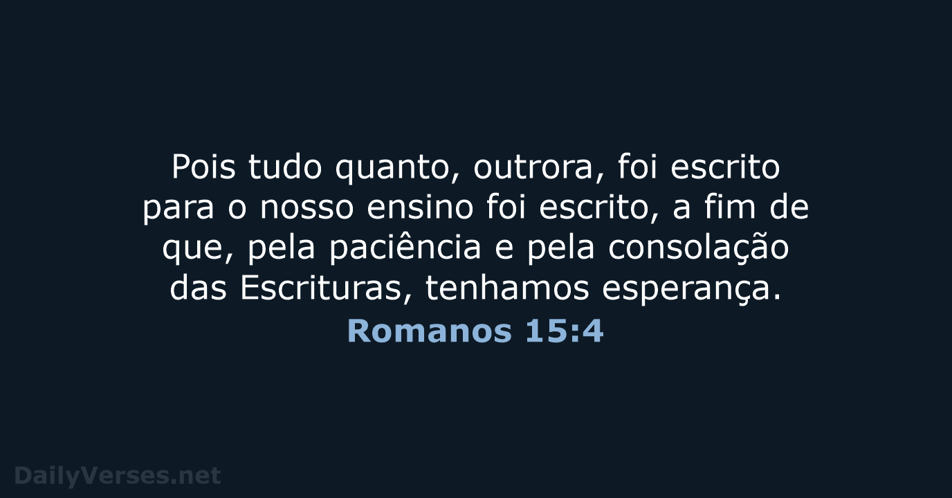 Romanos 15:4 - ARA