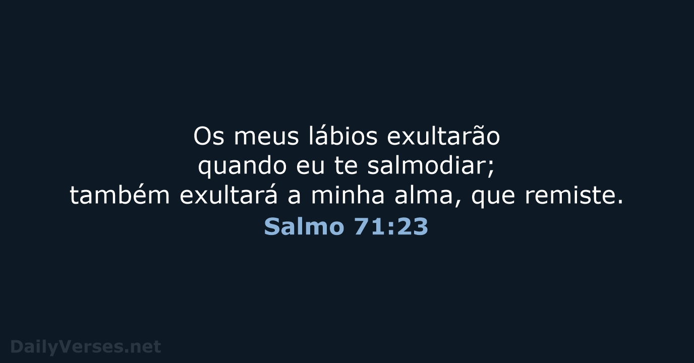 Salmo 71:23 - ARA