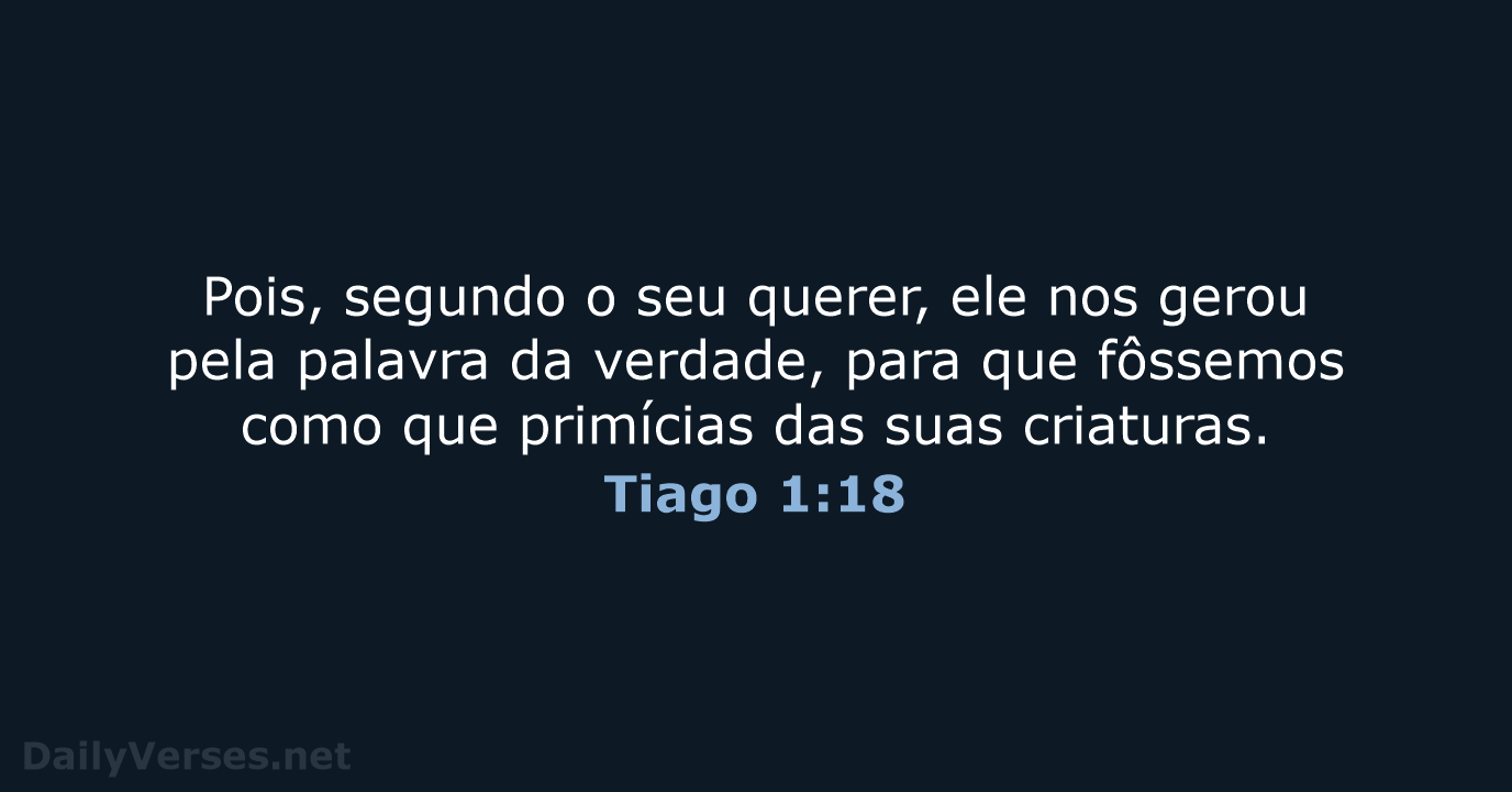 Tiago 1:18 - ARA