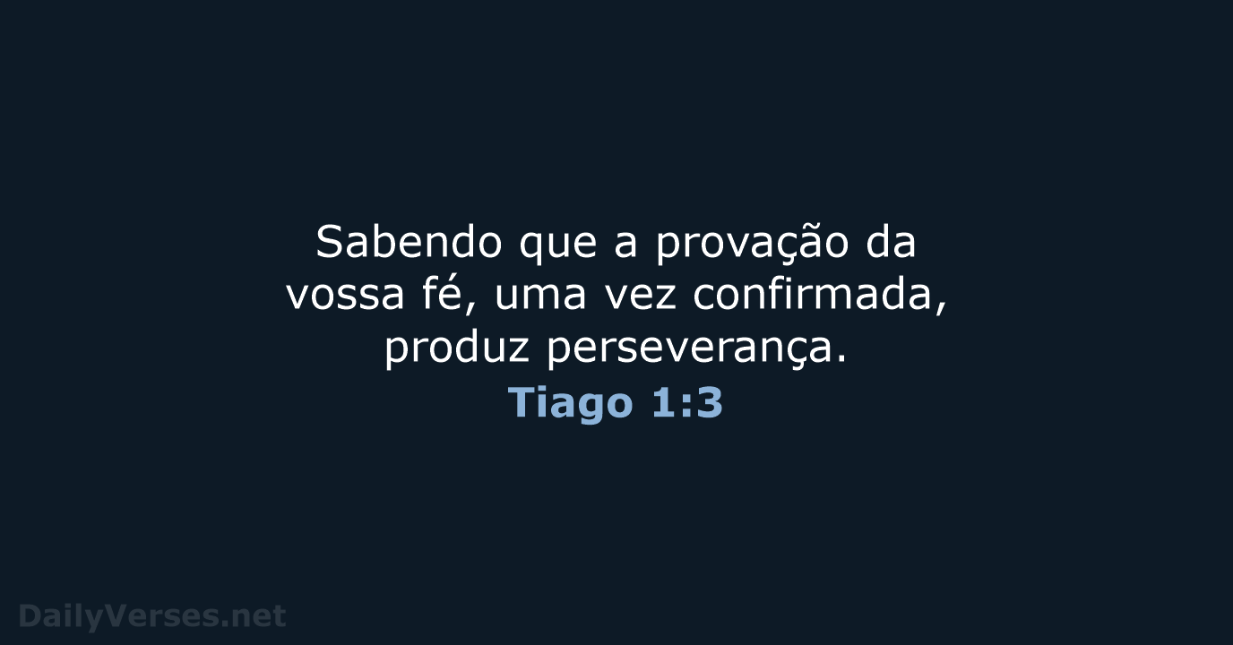 Tiago 1:3 - ARA