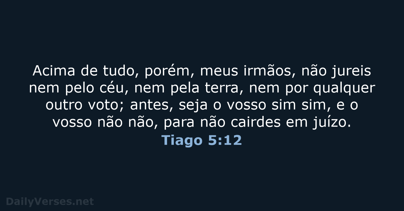 Tiago 5:12 - ARA