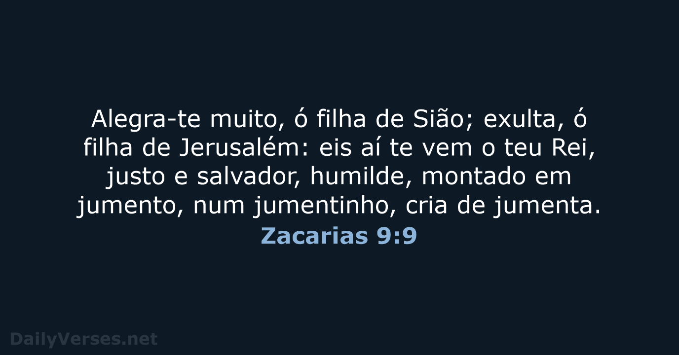 Zacarias 9:9 - ARA