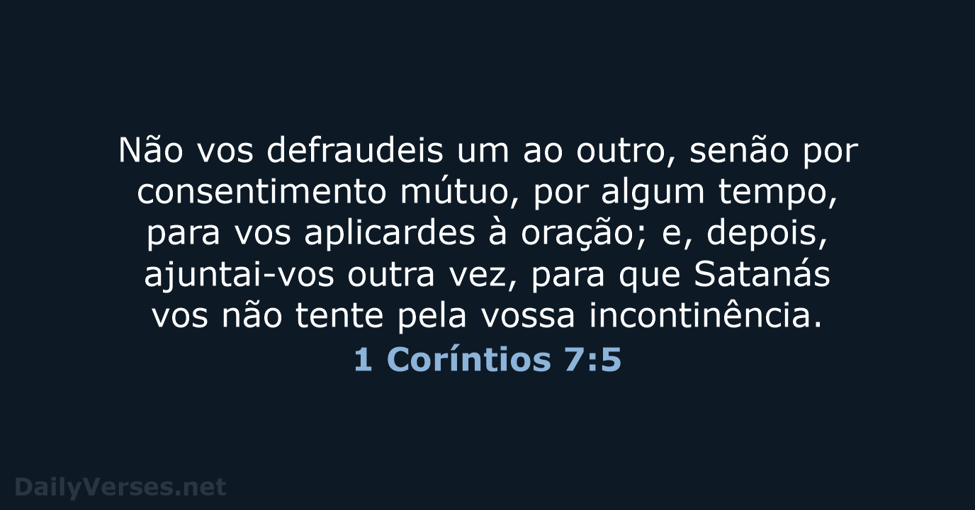 1 Coríntios 7:5 - ARC