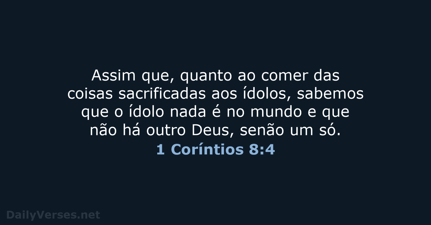 1 Coríntios 8:4 - ARC