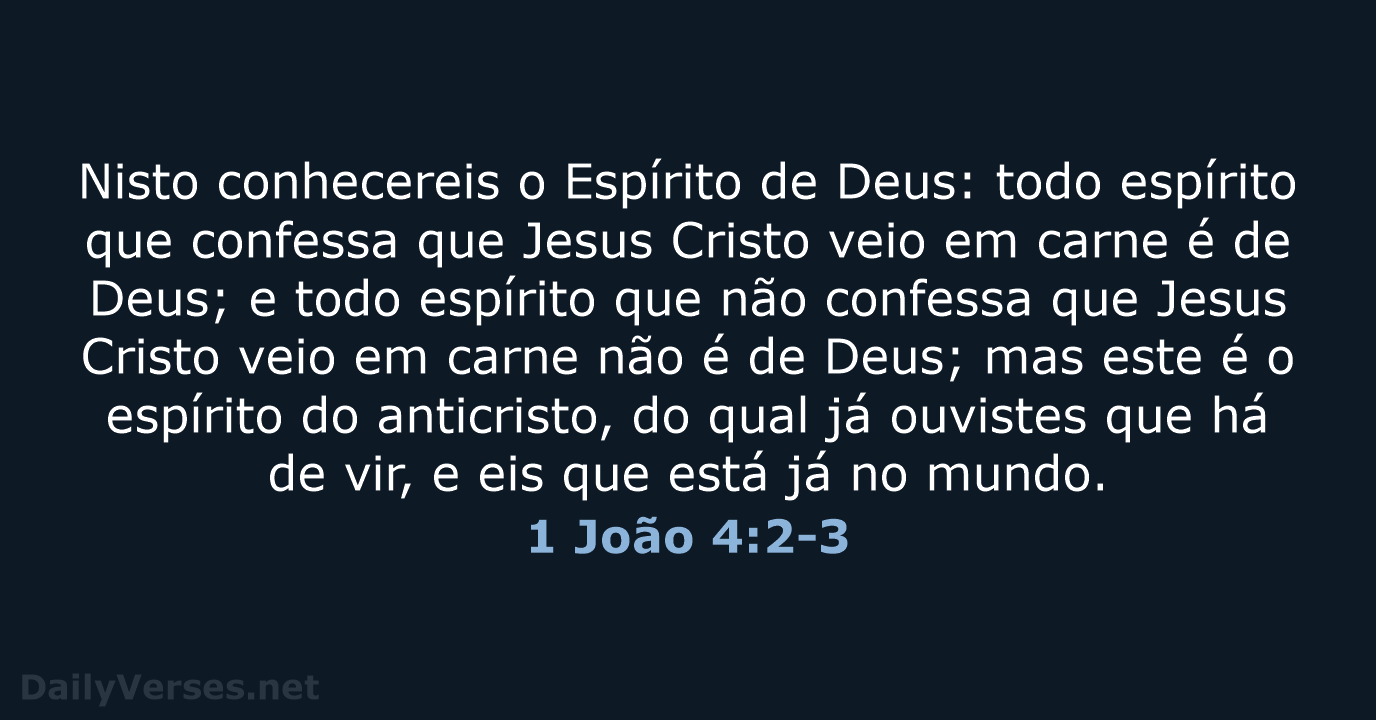 1 João 4:2-3 - ARC