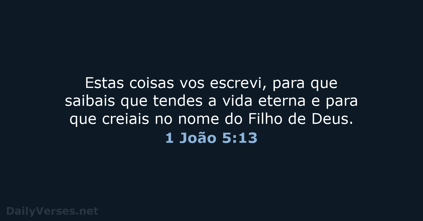1 João 5:13 - ARC