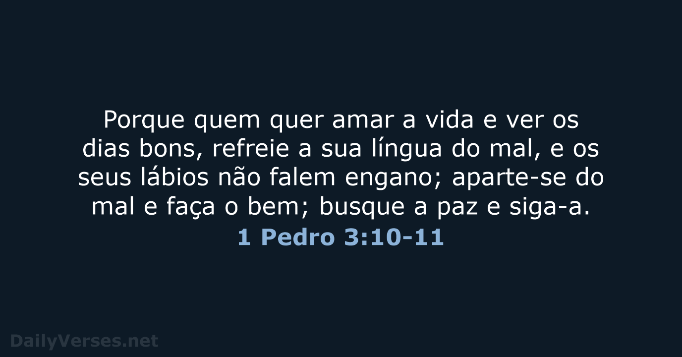 1 Pedro 3:10-11 - ARC