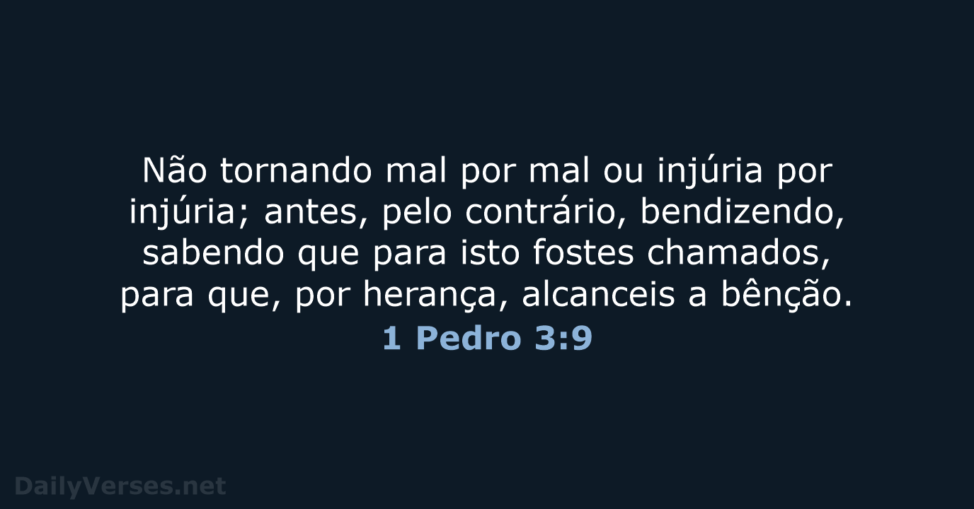 1 Pedro 3:9 - ARC