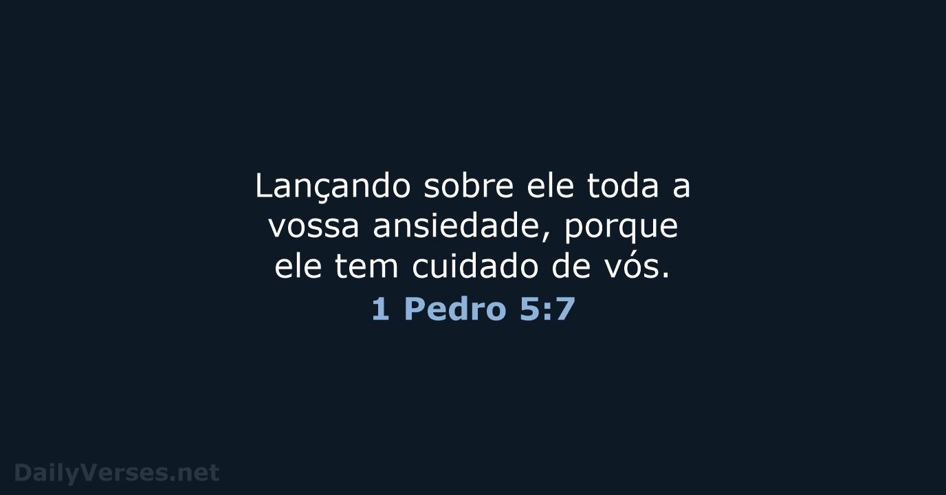 1 Pedro 5:7 - ARC