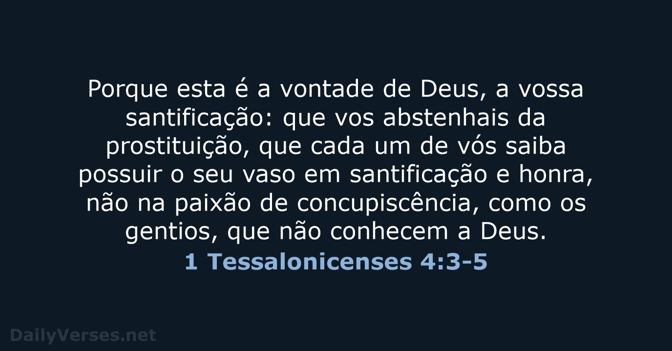 1 Tessalonicenses 4:3-5 - ARC