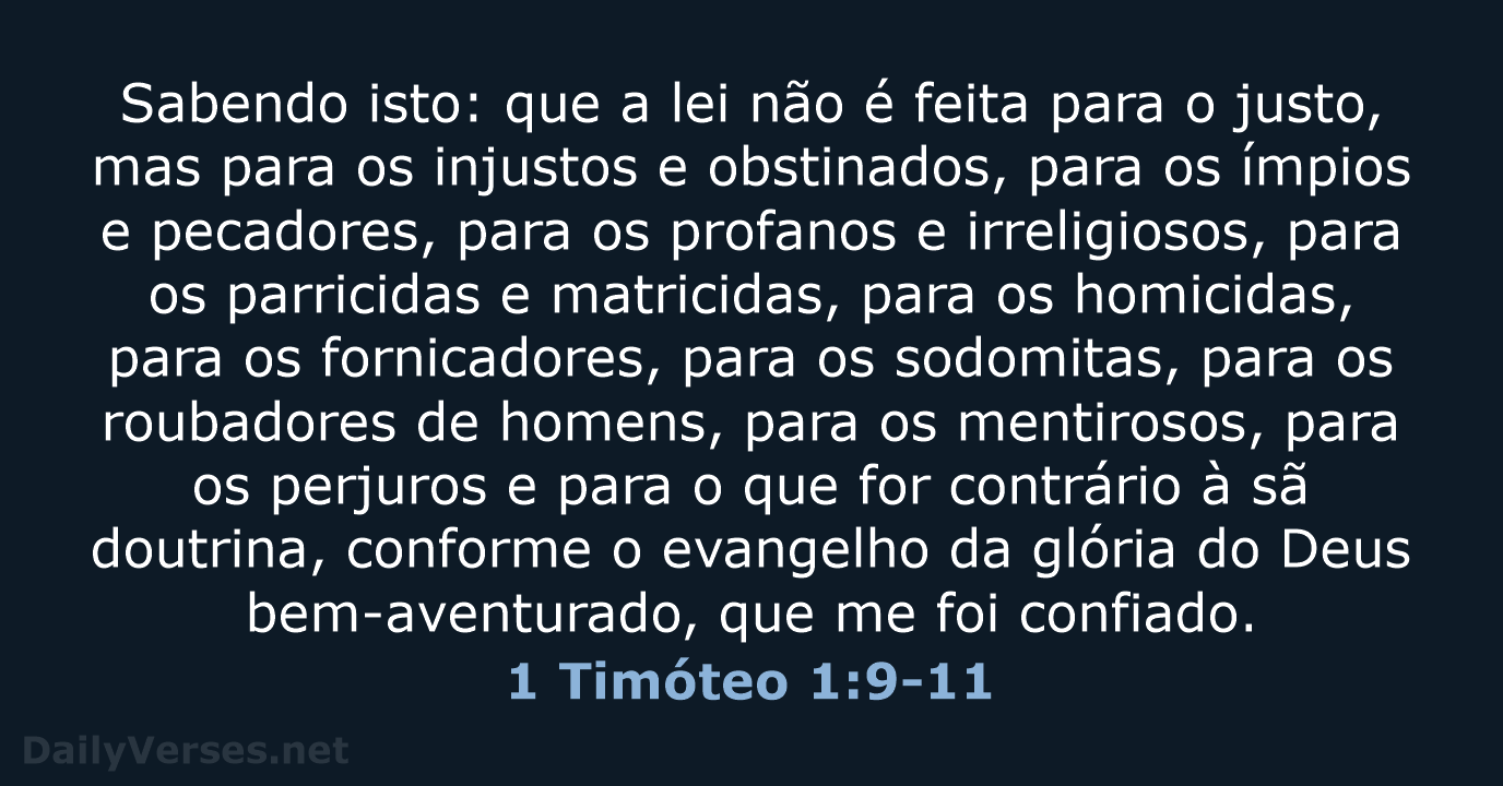 1 Timóteo 1:9-11 - ARC