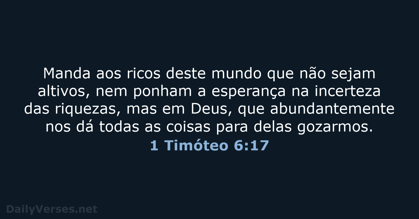 1 Timóteo 6:17 - ARC