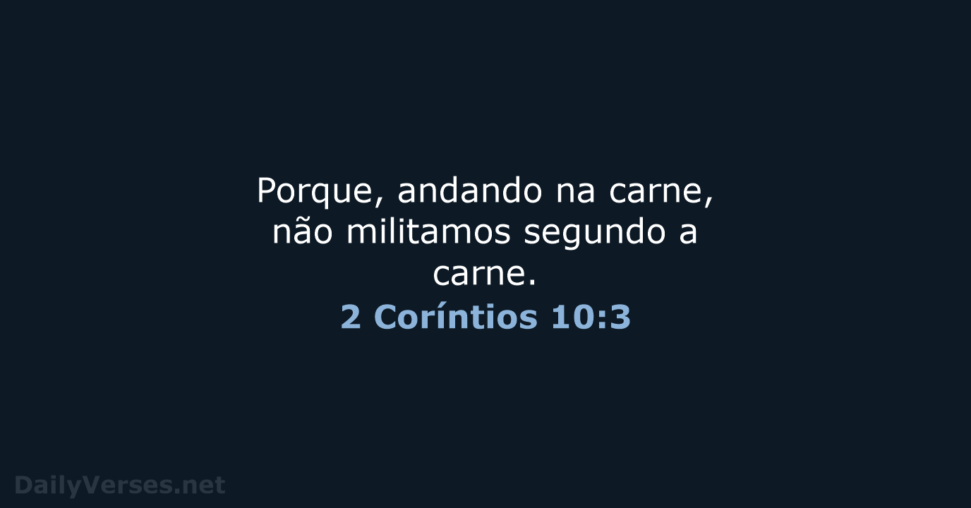 2 Coríntios 10:3 - ARC